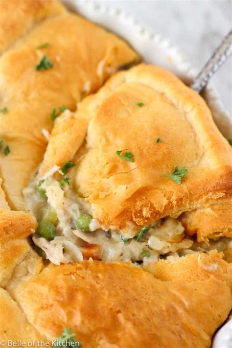 Chicken Pot Pie With Crescent Roll Crust Belle Of The Kitchen