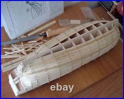 Mamoli MV20 HMS Beagle Wood Plank On Bulkhead Ship Model Kit Scale 1 64