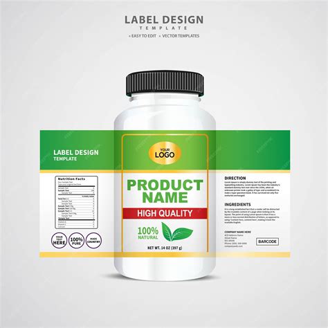 Premium Vector Bottle Label Package Template Design Label Design