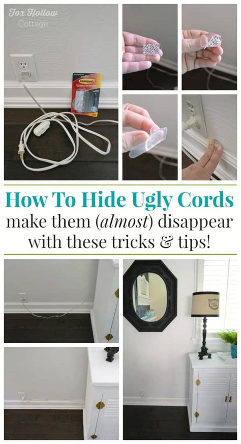 How To Hide A Tv Cord How To Hide Unsightly Electrical Cords In Less