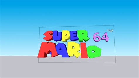 Mario 64 Beta Logo E3 3d Model