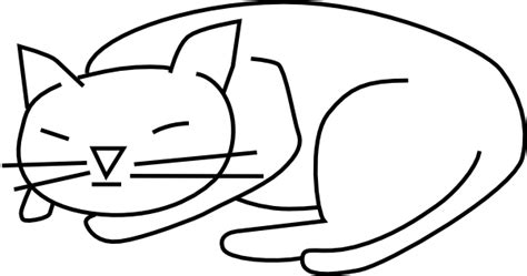 Sleeping Cat 2 Clip Art at Clker.com - vector clip art ...