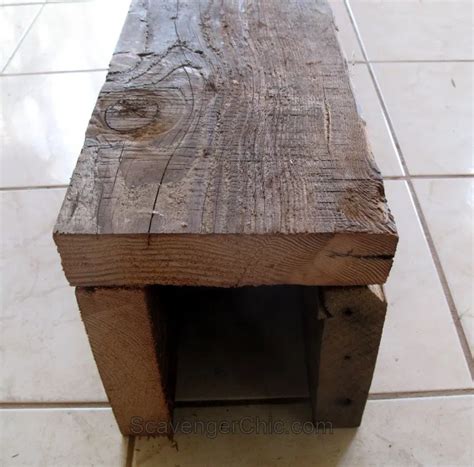 Complete tutorial to create, paint, distress and install. Easy Faux Railroad Tie Mantel - Scavenger Chic | Diy ...