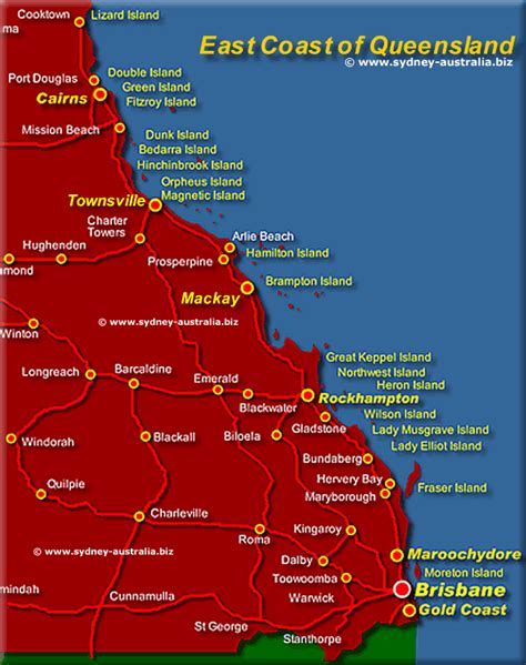 Map Of Queensland Towns Zip Code Map