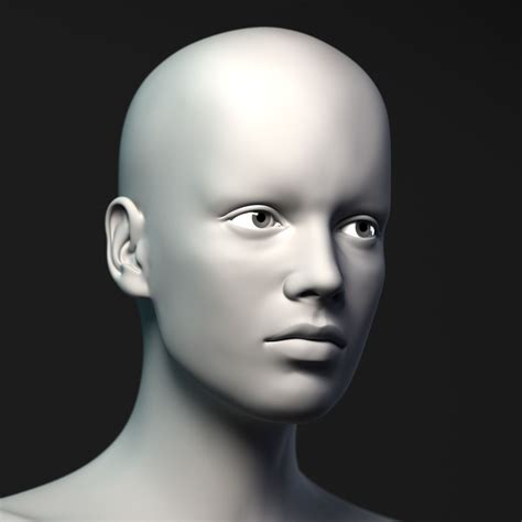 Female Head Base Mesh 3d Model 59 Max Ma Obj Free3d