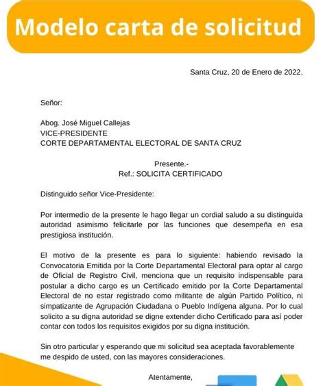 Carta De Solicitud Para Pedir Algo