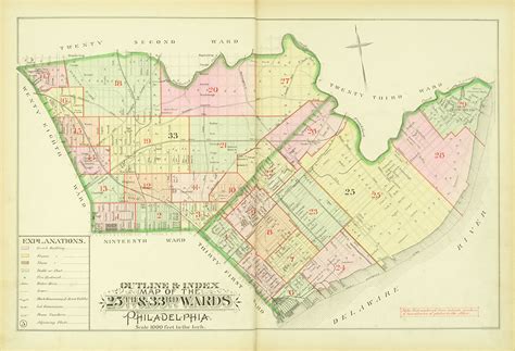Atlas Of The City Of Philadelphia Vol 9 25th And 33rd Wards Map Index