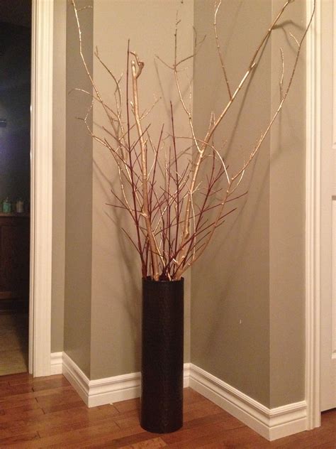 Gold Spray Painted Branches Super Easy And Super Cheap Decoration For