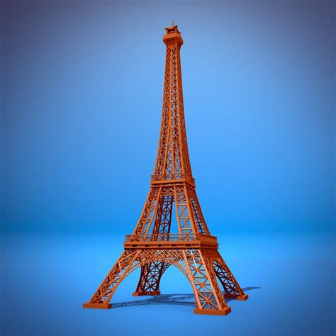Plantilla Torre Eiffel V1 Modelo 3d Gratis Obj Stl Free3d