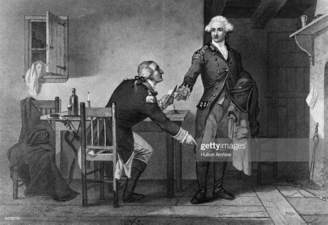 american turncoat benedict arnold persuades major andre to conceal news photo getty images