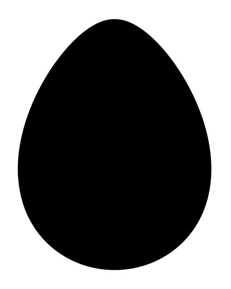 Egg Silhouette Clipart Vorlage Kostenloses Stock Bild Public Domain