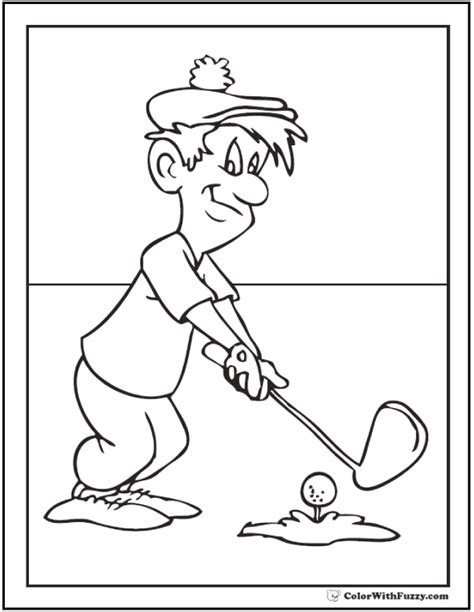 Golf Course Coloring Pages