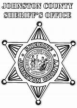 Sheriff Coloring Badge County Johnston Police sketch template