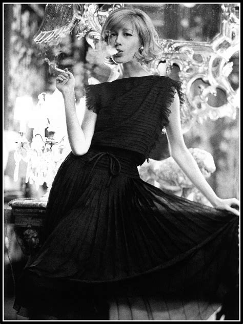 Betty Saint Catroux In Chanel S Pleated Sheer Cocktail Dress Photo