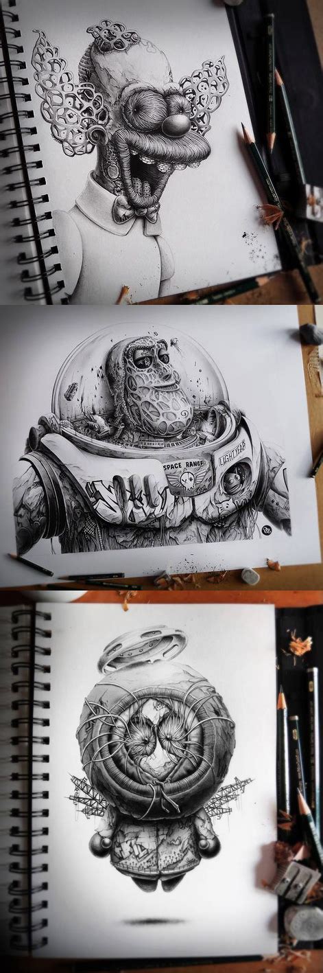 Contemporary Pez Artistillustrator Cool Pencil Drawings