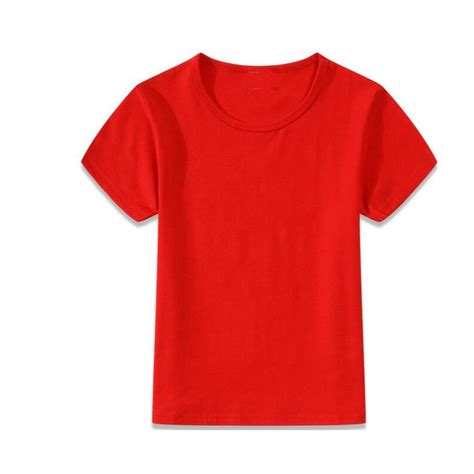 Red Christmas Solid T Shirts Children Blank Shirts Kids Plain Tees Kids