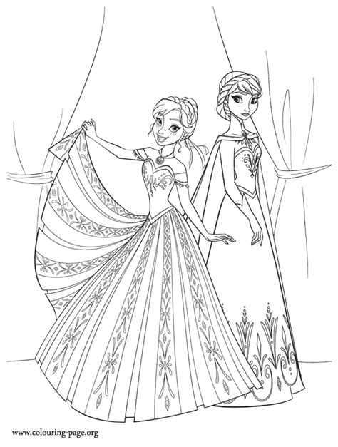 Frozen: Imágenes de Ana y Elsa para colorear, para Imprimir Gratis