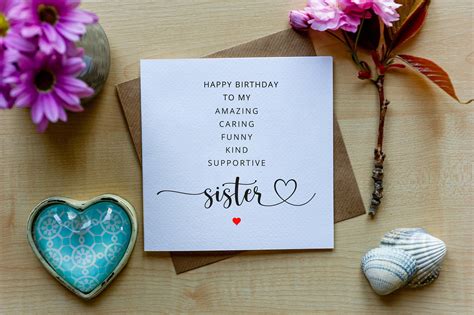 Schwester Geburtstagskarte Gedicht Tolles Schwester Geschenk Etsy