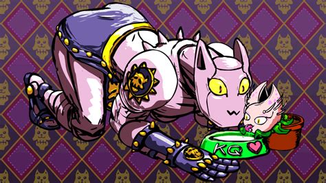 Killer Queen And Stray Cat Drink Milk Jojos Bizarre