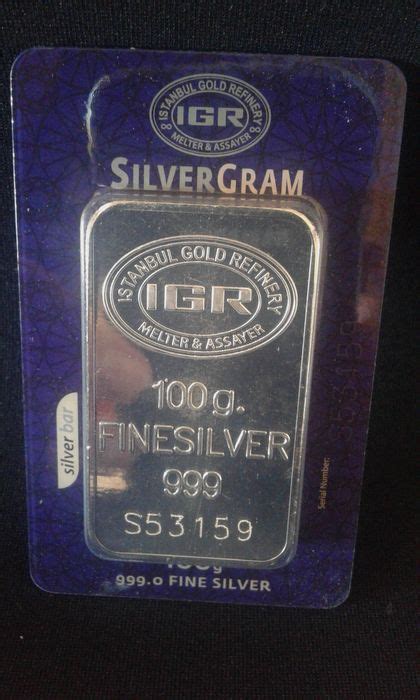100 Gr Silver Bar Igr Catawiki
