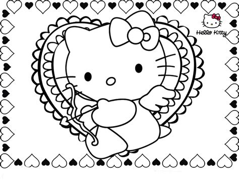 Quero ser seu namorado pra sempre! Desenho de Hello Kitty no Dia dos Namorados para colorir ...