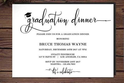 Graduation Dinner Invitation 4 Examples Format Pdf Examples