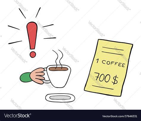 Cartoon A Coffee Drinker And A Restaurant Vector Image