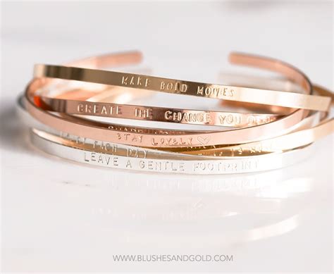 Rose Gold Cuff Bracelet Thin Rose Gold Filled Cuff