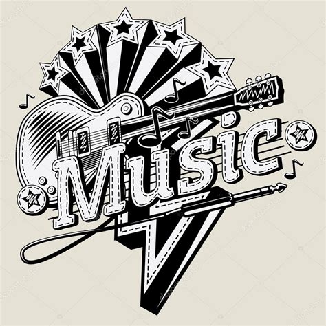 Decorative Music Emblem Retro Style Premium Vector In Adobe Illustrator