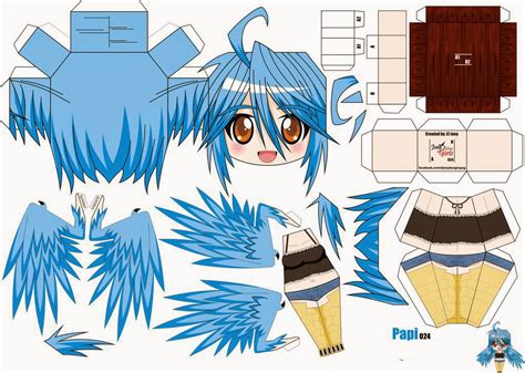 Template Anime Chibi Papercraft Minecraft Papercraft Papercraft