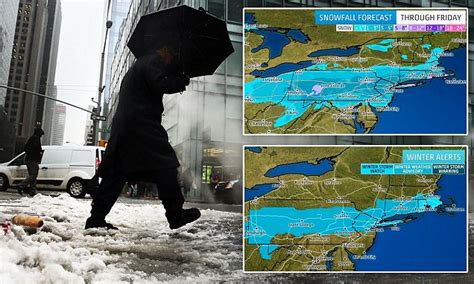 Northeast Set To Be Hit By A Snowstorm This Weekend Daily Mail Online