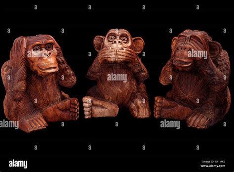 Three Wise Monkeys Stock Photo Alamy