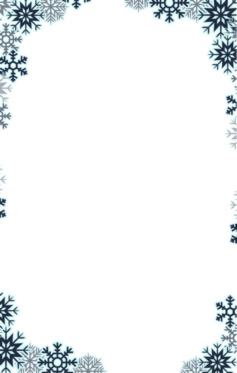 Snowflakes Border Clipart Transparent Background Free Clip Art Library