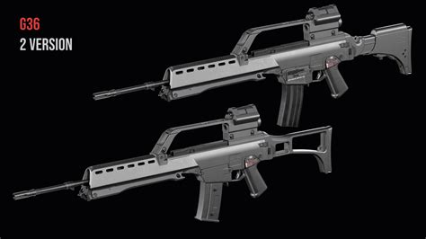 3d Model Fully Modular Assault Rifle Hk G36 G36e G36k G36ke G36c Vr