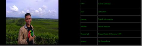 Cara Membuat Tabel Biodata Diri Menggunakan HTML