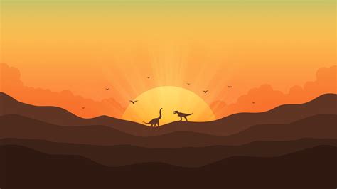 2560x1440 Dinosaur Minimal Morning 4k 1440p Resolution Hd 4k Wallpapers