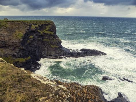 Rough Stone Coastline Cliffs Of Kilkee County Clare Ireland Wild