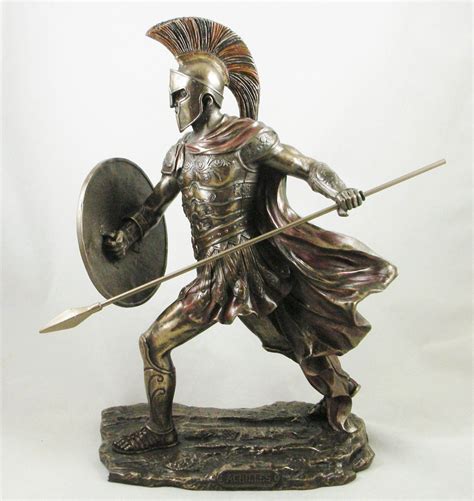 Seven Secrets Achilles Ancient Greek Warrior Bronzed Statue Pasal