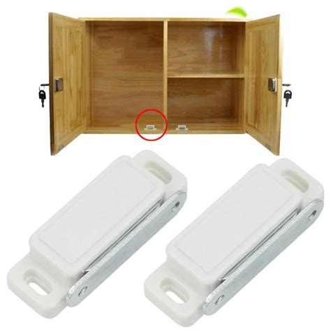 Now that the magnetic latches are in place, open and close the cabinet door repeatedly for proper alignment. 2pcs Plastic Magnetic Kitchen Cupboard Wardrobe Door ...