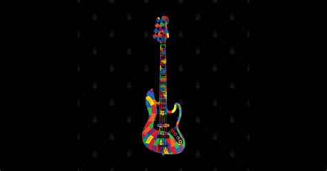 J Style Bass Guitar Colorful Texture Colorful Bass Posters And Art