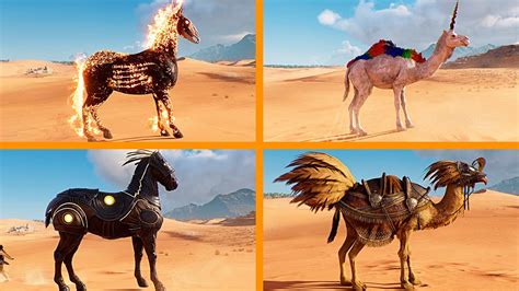 Assassin S Creed Origins All Mounts Chariots In K Showcase