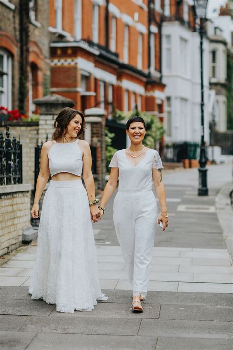 Brides Emma And Roxy Both Wore Gorgeous House Of Ollichon Bridal Wear For Their Wedding Whether