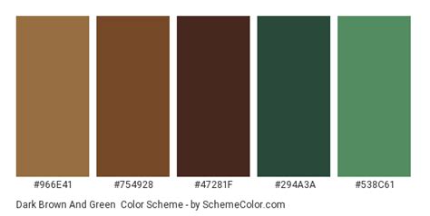 Dark Brown And Green Color Scheme Brown