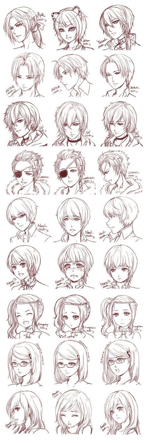 Anime Hair Drawing Reference And Sketches For Artists