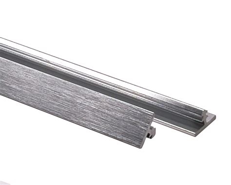 vroma light brushed chrome t bar aluminium 2 5m heavy duty profile vroma trims