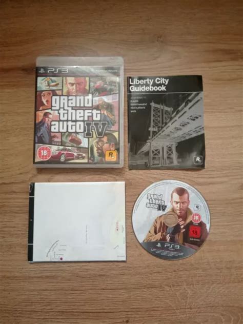 Grand Theft Auto Iv Gta4 Sony Playstation 3 Ps3 Game With Map And Manual