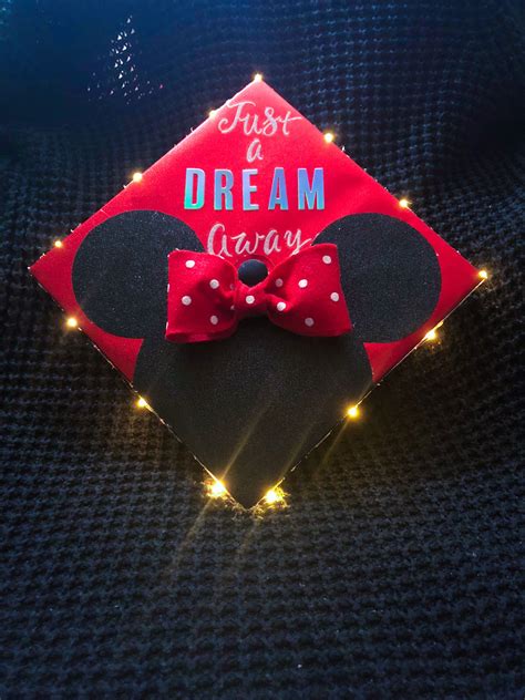 Just A Dream Away Graduation Cap Disney Themed Graduation Cap