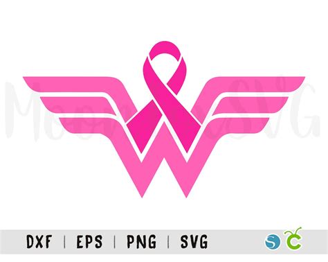 Fight Breast Cancer Wonder Woman Svg Breast Cancer Ribbon Etsy