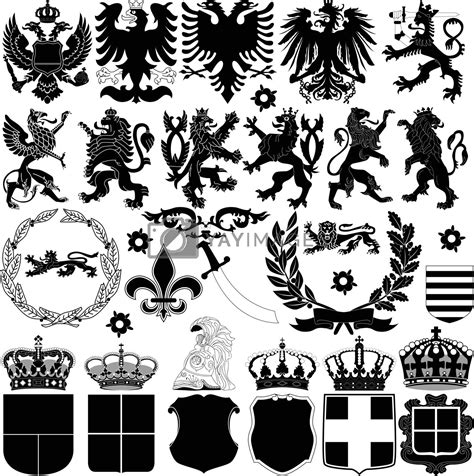 Heraldry Design Elements By Sateda Vectors Illustrations Free