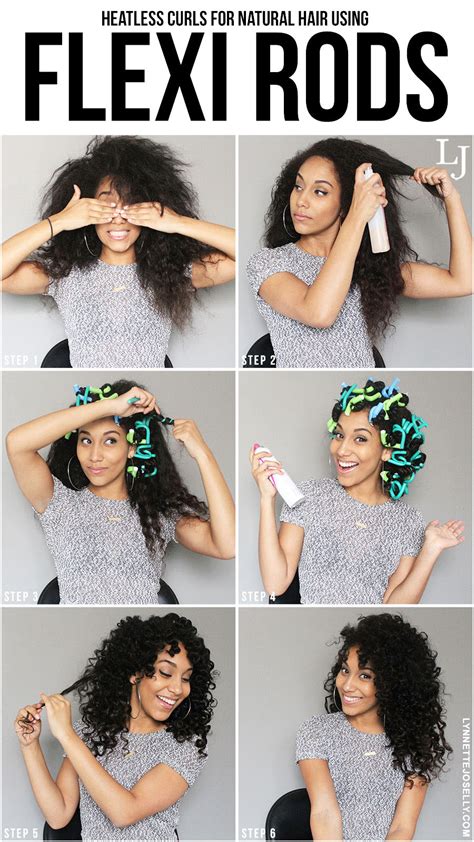 Lynnette Joselly Heatless Curls For Natural Hair Using Flexi Rods